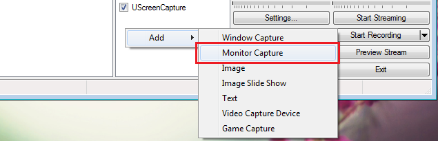 OBS: Monitor Capture