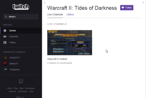 Stream Warcraft 2 on Twitch.tv